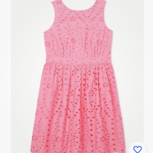 Scoop NYC Girls Pink Eyelet Bow Back Midi Dress Large (10-12) NEW - Picture 5 of 8